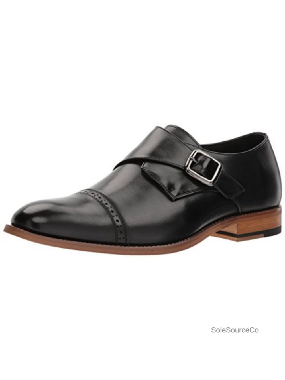 Desmond Cap-Toe Monk-Strap Loafer Burnished Leather Memory Foam